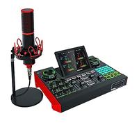 EBAYTV Kit Scheda Audio, Interfaccia audio USB Podcast Equipment Bundle Mixer ed effetti vocali, scheda audio G10 Voice Changer, mixer DJ for live streaming