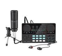 EBAYTV Kit Scheda Audio, Kit Interfaccia Scheda Con Microfono Microfono A Condensatore Da 3,5 Mm for Computer Cellulare Registrazione Streaming(Mic-Mixer-Earphone)