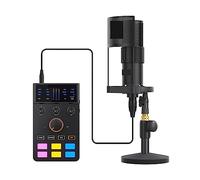 EBAYTV Kit Scheda Audio, Kit scheda AD con cambio voce Interfaccia USB Adattatore microfono esterno Mixer scheda
