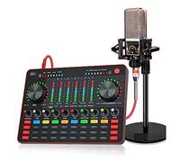 EBAYTV Kit Scheda Audio, Live Sound Card Studio Microfono a Condensatore Kit Audio Webcast Mixer for Cellulare PC Laptop Trasmissione Live Streaming(G3 pro with PK King)