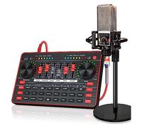 EBAYTV Kit Scheda Audio, Scheda professionale G3 Microfoni USB Interfaccia mixer Microfono cablato for telefono Studio di registrazione for PC da tavolo