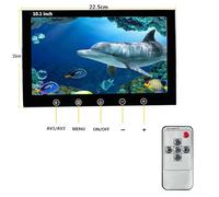 EBAYTV Telecamera da Pesca, Telecamera fishfinder da 10 Pollici for la Pesca IP68 Impermeabile, Rotazione a 360 Gradi, Cupola Subacquea Rotante, Visione panoramica dei Pesci(FX10-20M)