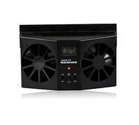 EBAYTV Ventilatore Centrifugo, Ventilatore Di Scarico Dell'automobile Solare Auto Solar Scarico Ventola Di Scarico Del Gas Che Cambia Gas Fan Radiatore Ventola Solare(Noir)