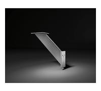 EBB Consolle da bar Corfù - Base inclinata per corpo e fissaggio a parete - Supporto per bancone ideale per la cucina, acciaio inox spazzolato