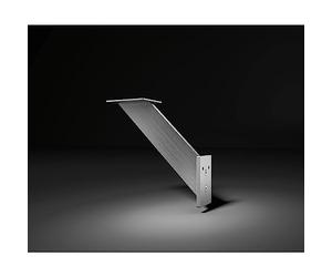 EBB Consolle da bar Corfù - Base inclinata per corpo e fissaggio a parete - Supporto per bancone ideale per la cucina, acciaio inox spazzolato