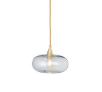 EBB & FLOW Lampada a sospensione Horizon, trasparente, vetro, Ø 21 cm Ebb & Flow