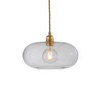 EBB & FLOW Lampada a sospensione Horizon, trasparente, vetro, Ø 29 cm Ebb & Flow