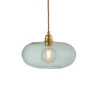 EBB & FLOW Lampada a sospensione Horizon, verde, vetro, Ø 29 cm Ebb & Flow