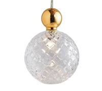 EBB & FLOW Uva L Palla sospesa oro trasparente piccolo motivo a quadrati Ebb & Flow