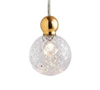 EBB & FLOW Uva M Palla sospesa oro trasparente piccolo motivo a quadrati Ebb & Flow