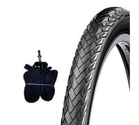 EBB26NES COPERTONE + Camera d'Aria 26 X 1.75 47-559 Slick Pneumatico Nero City Bike Bici