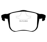 Pastiglie freno EBC Greenstuff codice EBC101822 anteriore per Cadillac BLS