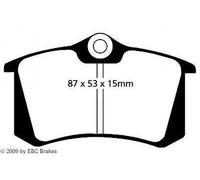 Pastiglie freno posteriori EBC nere per Audi A4 (B5 e B6), A4 Cabriolet e A6 ...
