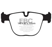 EBC Brakes DP32008C Pastiglie Rosse per Freni Ceramica Basso Polvere 10-18 X5 X6