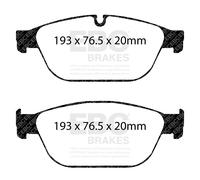 EBC Brakes DP32087C Pastiglie Rosse per Freni Ceramica Basso Polvere A8 Quattro