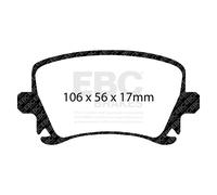 VW Golf 5 GTI 200 cv Ebc yellow pastiglie freno posteriori DP41518R