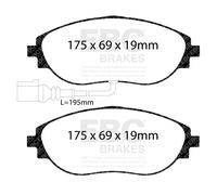 EBC Brakes DP42127R Yellowstuff Strada E Pista Pastiglie Freni