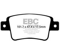 Pastiglie freno EBC Blackstuff Ultimax2 posteriore EBC116598 per Fiat Punto EVO