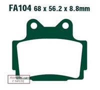 EBC Biologico Posteriore Pastiglie Freno (1 Set) Per Yamaha RD500 LC (1984 1986)