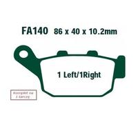 FA140 PASTIGLIE ORGANICHE ARAMID POSTERIORI EBC HONDA CBR 250 R 1987-1989