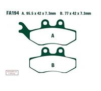 FA194HH PASTIGLIE SINT. ANT SX EBC MH/MOTOR HISPANIA RYZ 50 PRORACING URBAN 2010