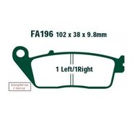 FA196HH PASTIGLIE SINTERIZZATE ANT SINISTRA EBC HONDA VT 750 C SHADOW 1997-2008