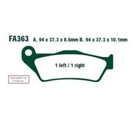 EBC Brakes FA363HH Kit pastiglie freni