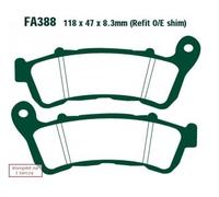 EBC Pastiglie freno FA388 organiche anteriori sinistra per Honda SH 150 DS Sporty 2014