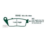 SFA142 PASTIGLIE ORGANICHE ANTERIORI EBC KYMCO R 300 I XCITING 2009-2016