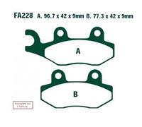EBC Biologico Anteriore o Pastiglie Freno Posteriore Per Peugeot Geo Rs 125 (