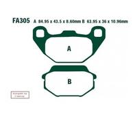 EBC Biologico Anteriore Pastiglie Freno Per Kymco Agility 150 R16 (2008 A 2012)