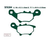 EBC Brakes SFA384 Kit pastiglie freni