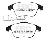 EBC Brakes UD1375 Ultimax Pastiglie Freni Per 09-22 Passat Q3 Quattro Tiguan