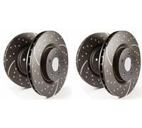 EBC Dischi Freno Turbo Groove Frontale + + Posteriore per Subaru Legacy