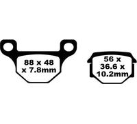 EBC FA093 PASTIGLIE FRENO ORGANICHE SERIE FA MH DUNA 125 SUPERMOTO 2011