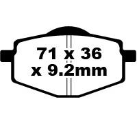 EBC FA101TT BRAKE PAD FA-TT SERIES CARBON FIBER OFFROAD YAMAHA XT 225 SEROW 2003
