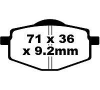 EBC FA101TT BRAKE PAD FA-TT SERIES CARBON FIBER OFFROAD YAMAHA XT 350 1991