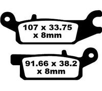 EBC FA443TT BRAKE PAD CARBON TT DIRT YAMAHA YFM 700 KD 4X4 KODIAK 2020