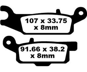 EBC FA444TT BRAKE PAD CARBON TT DIRT YAMAHA YFM 700 KPX 4X4 KODIAK EPS 2018
