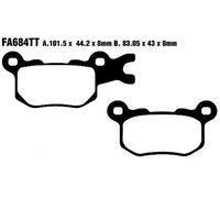 EBC FA684TT BRAKE PAD CARBON TT DIRT CAN AM DEFENDER HD7 4X4 MAX 2022