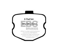 Ebc freni DP41771/2R pastiglie, giallo