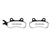 EBC Pastiglie freno moto FA683R sinterizzate per Can-Am Defender DX 500/799/976 16-19 Nere
