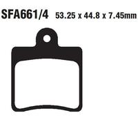 EBC SFA661/4 BRAKE PAD SFA-SERIES ORGANIC SCOOTER DAELIM S1 125 F.I. OTELLO 2008