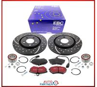 EBC Turbogroove Dischi Ø 280 & Pastiglie Freno per VW Corrado 2.9 VR6 Bel.va