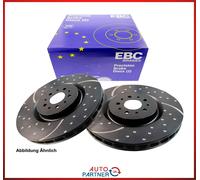 EBC Turbogroove Dischi Freno Ø253 Pieni Posteriori Per Ford Fiesta 7 Da 17