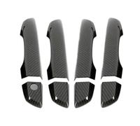 EBDFGHK Copri Maniglia Guscio Auto Compatibile con per Civic 10th 2016 2017 2018 2019 2020 LHD Fibra di Carbonio Texture Nero Lucido Copertura per Maniglia Esterna della Portiera