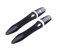 EBDFGHK Copri Maniglia Guscio Auto Compatibile con per QX80 SUV 2014-2024 1 Set di Rivestimento per Maniglia Esterna della Portiera 1 Chiave + 2 Fori per Chiave Intelligente Stile Fibra Carbonio