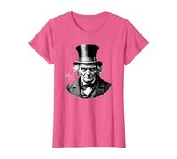Ebeneezer Scrooge Ritratto con Firma Maglietta, Donna, Rosa mélange, XL