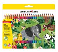 Eberhard Faber 511425 - Set di matite colorate Colori, 24 matite colorate jumbo in forma triangolare ergonomica