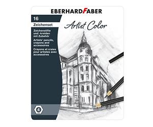 Eberhard Faber 516916 - Set da disegno Artist Colour, 16 pezzi, per schizzi e disegni a gesso